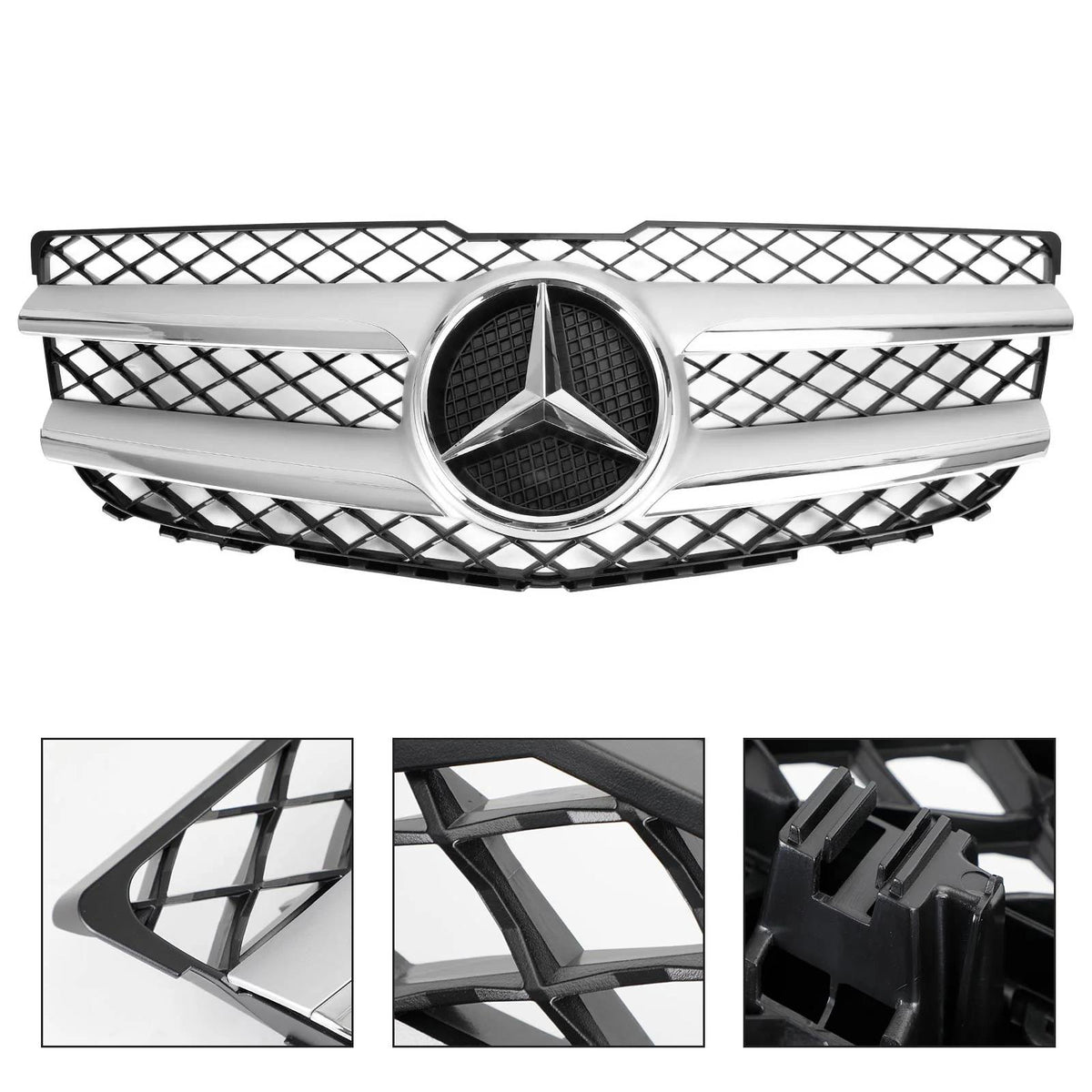 2015 Benz Glk350 Sport Utility 4-Door 2048802983 Front Upper Hood Bumper Grill Replacement Generic