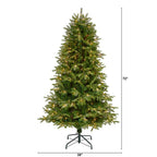 6 ft. Pre-Lit Snowed Grand Teton Artificial Christmas Tree with 300 Clear Lights