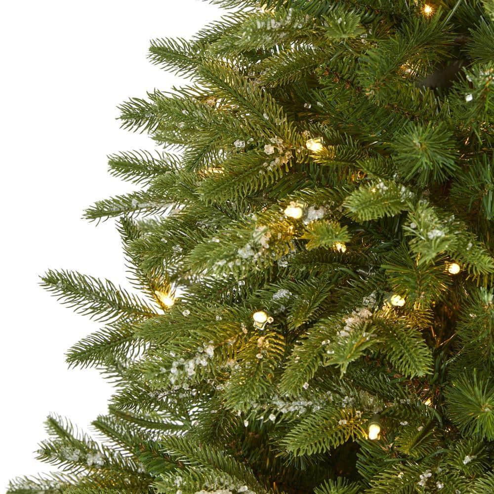 6 ft. Pre-Lit Snowed Grand Teton Artificial Christmas Tree with 300 Clear Lights
