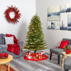 6 ft. Pre-Lit Snowed Grand Teton Artificial Christmas Tree with 300 Clear Lights