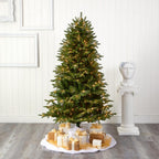 6 ft. Pre-Lit Snowed Grand Teton Artificial Christmas Tree with 300 Clear Lights