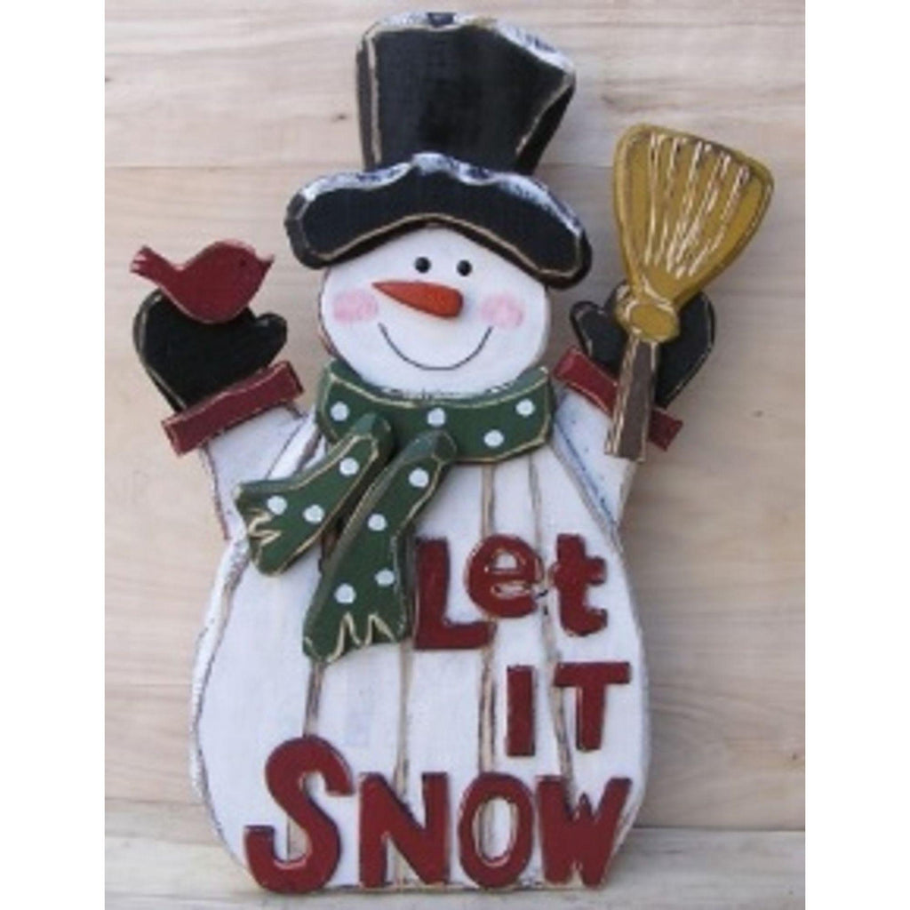 29" White and Red Snowman Outdoor Patio Christmas Figurine