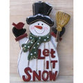 29" White and Red Snowman Outdoor Patio Christmas Figurine