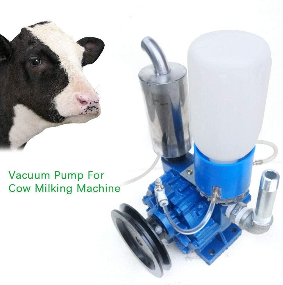 cncest cow goat milking machine, 1440rpm vacuum pump milker 250l/min for cow milking machine milker bucket tank barrel portable livestock milking equipment