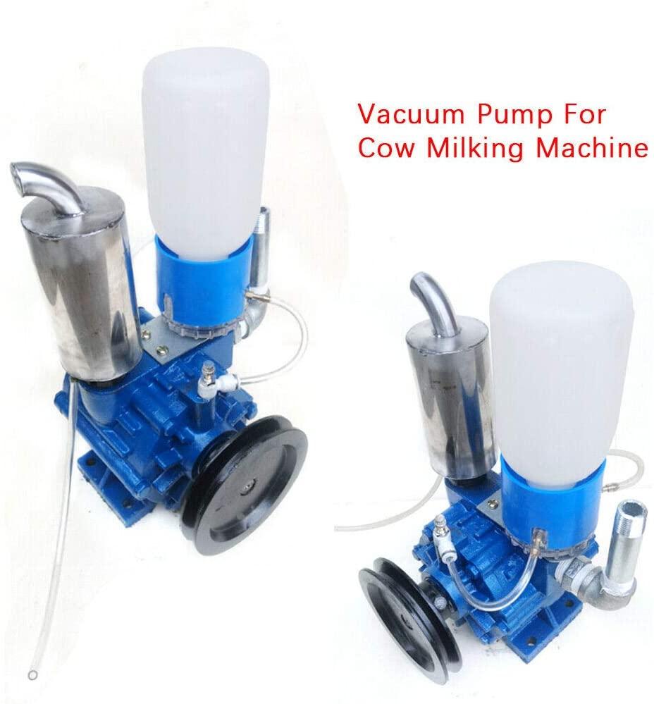 cncest cow goat milking machine, 1440rpm vacuum pump milker 250l/min for cow milking machine milker bucket tank barrel portable livestock milking equipment
