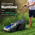 14" Cordless Lawn Mower, 40V Lightweight Push Mower with 4.0Ah Battery &amp; Charger, Ultra-Quiet Motor for Small Yards, Lawn Care, Backyard Maintenance