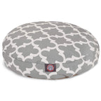 Gray Trellis LarRound Indoor Outdoor Pet Dog Bed With Removable Washable Cover By Majestic Pet Products