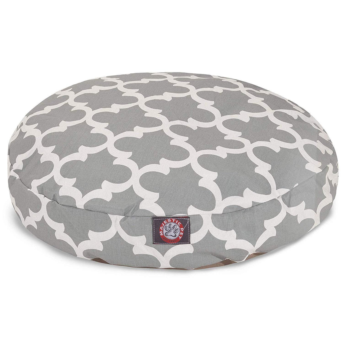 Gray Trellis LarRound Indoor Outdoor Pet Dog Bed With Removable Washable Cover By Majestic Pet Products