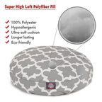 Gray Trellis LarRound Indoor Outdoor Pet Dog Bed With Removable Washable Cover By Majestic Pet Products