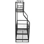 CHICIRIS GaraSports Equipment Organizer with Hooks, Balls StoraRack, GaraBalls Storage, Sport Gear GaraStoraRack with Baskets for Balls, Rackets, Workout Gear, Yoga Mats,Toys Black