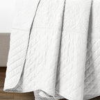 Medallion Scallop Bedspread White 3Pc Set Queen