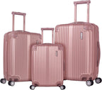 Berlin Hardside Expandable Spinner Wheel Luggage Set, Rose Gold, 3-Piece (20/24/28)