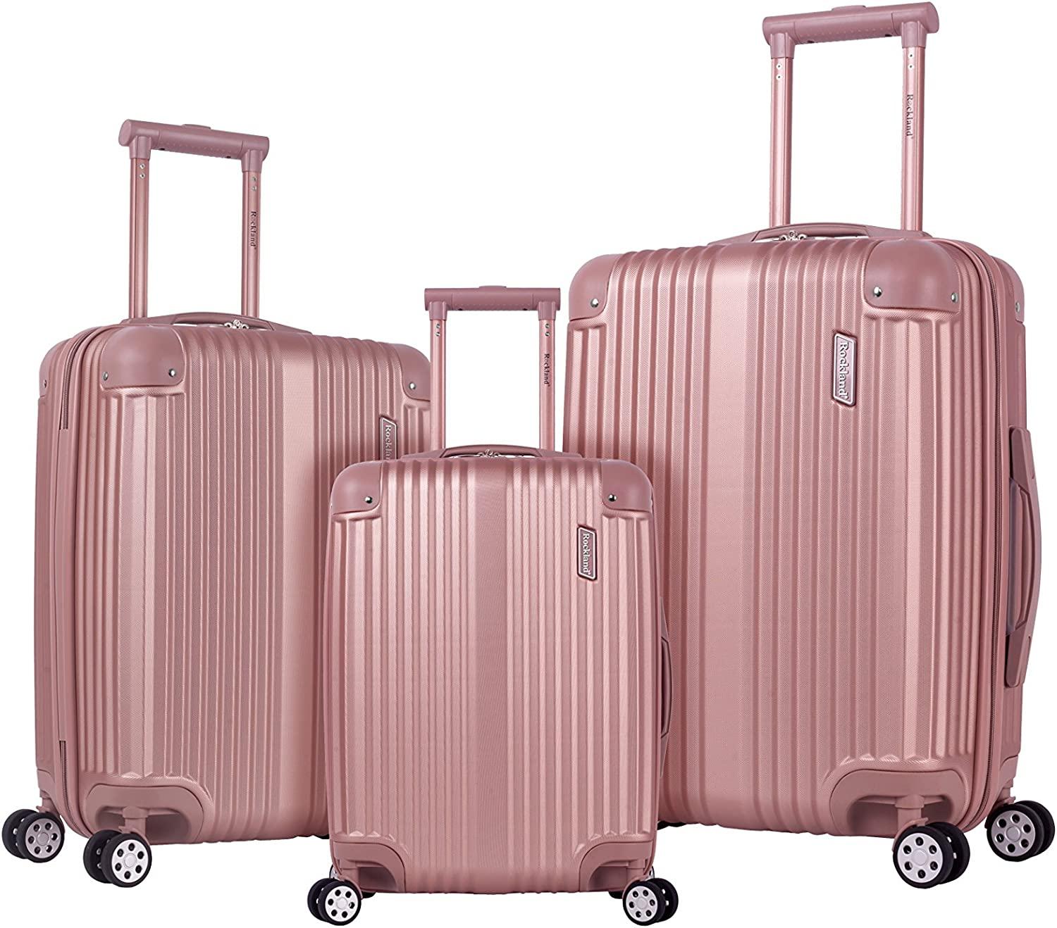 Berlin Hardside Expandable Spinner Wheel Luggage Set, Rose Gold, 3-Piece (20/24/28)