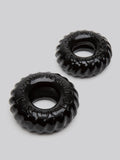 Oxballs Cock Ring and Ball Ring Set (2 Count), Black