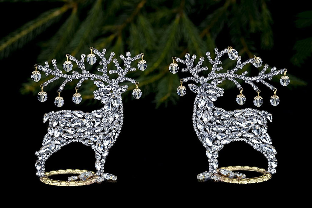 Luxury Christmas Reindeers (Clear), ornament decoration, christmas glass, glass ornaments