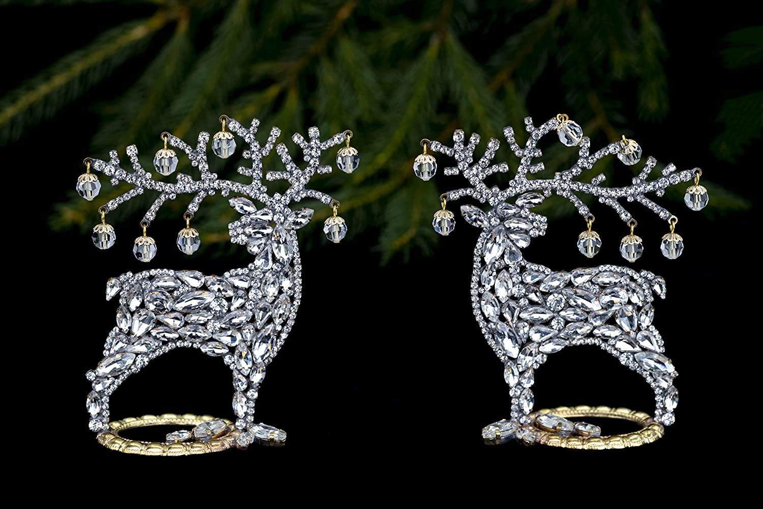 Luxury Christmas Reindeers (Clear), ornament decoration, christmas glass, glass ornaments