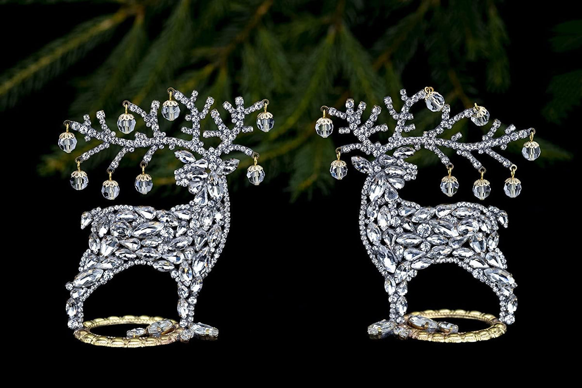 Luxury Christmas Reindeers (Clear), ornament decoration, christmas glass, glass ornaments
