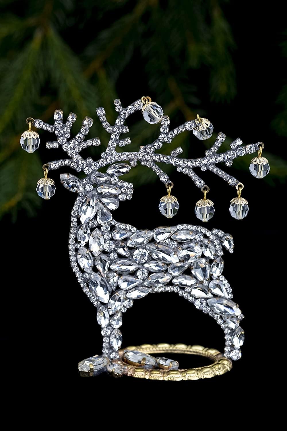 Luxury Christmas Reindeers (Clear), ornament decoration, christmas glass, glass ornaments