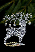 Luxury Christmas Reindeers (Clear), ornament decoration, christmas glass, glass ornaments