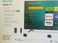 **local pick up only** hisense 65"tv 65r6e4 4k uhd lcd roku smart tv