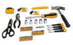 62-Piece Household Tool Set：Small Basic Home Tool Kit with Plastic Toolbox, Hand Tools with StoraCase