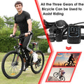 VIVI 26" 350W Electric Bike Electric Mountain Bicycle for Adults,  Aluminum Alloy Electric Mountain Bicycle 20MPH Adult Bike with Removable 10.4Ah  Lithium-Ion Battery &amp; 21 Professional Speed Shifter