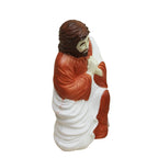 26.5" Red and Blue Outdoor Holy Family Lighted Christmas Nativity Set