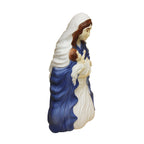 26.5" Red and Blue Outdoor Holy Family Lighted Christmas Nativity Set
