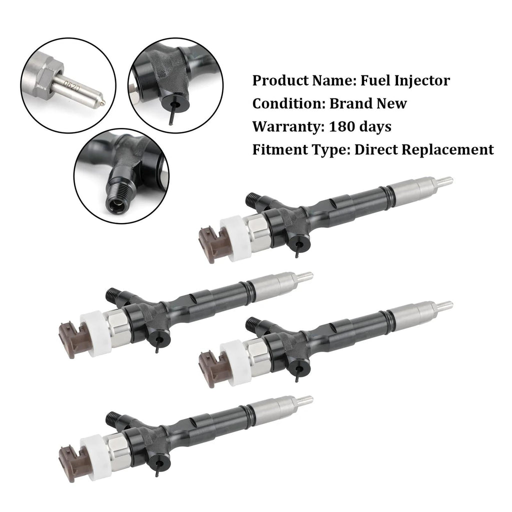 2006 Toyota RAV 4PCS 2.2D-4D 4WD 4PCS Fuel Injectors 23670-0R020 095000-6041 095000-6042 Generic