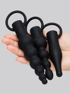 Lovehoney The Booty Bunch Rechargeable Vibrating Butt Plug Set (5 Piece), Black