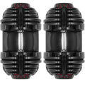 Adjustable Dumbbells 90lbs Non-Slip Weight Lifting Dumbbells | Pair of 2 | with Workout Chart and Earphones
