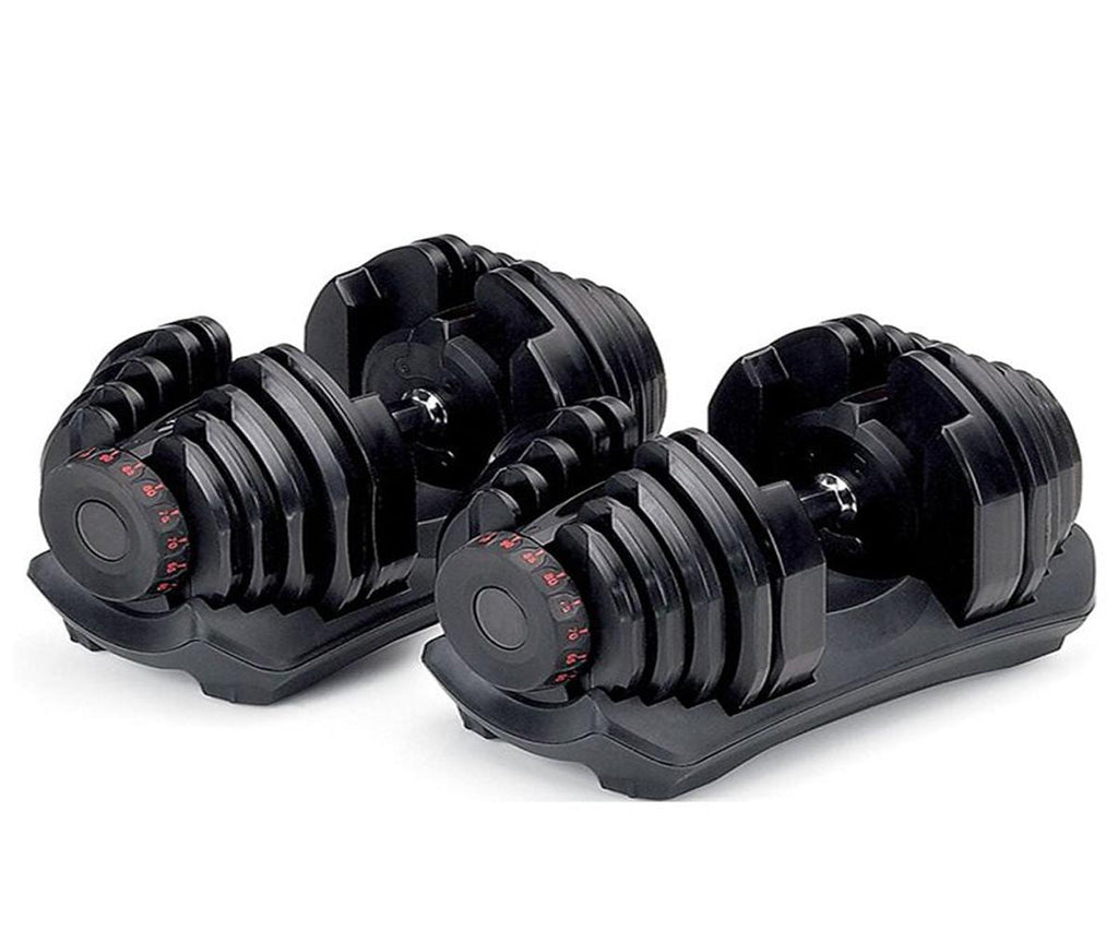 Adjustable Dumbbells 90lbs Non-Slip Weight Lifting Dumbbells | Pair of 2 | with Workout Chart and Earphones