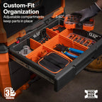 54890MB MODbox Three Drawer Rolling Toolbox, Tool Storage, Ball Bearing Drawer Slides, Dividers Included
