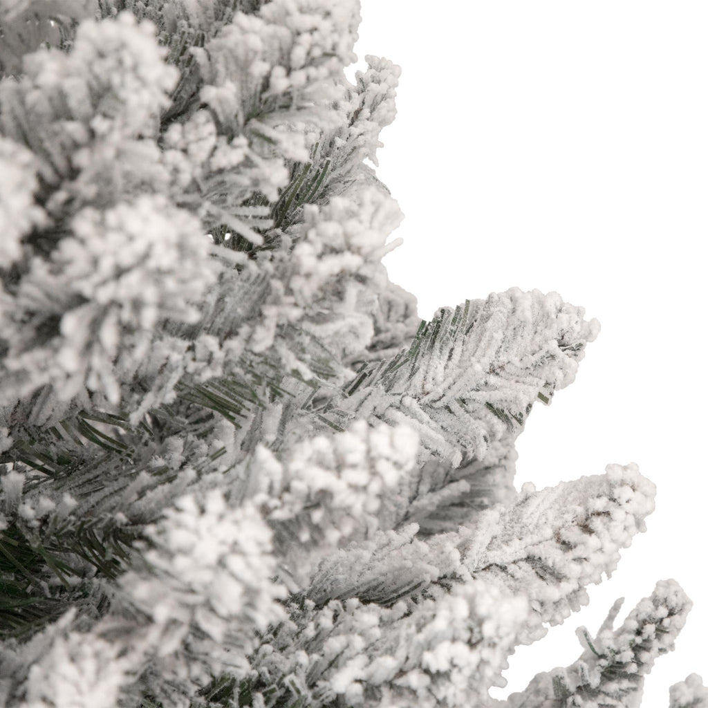 6' Flocked North River Pine Pencil Artificial Christmas Tree, Unlit