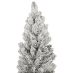 6' Flocked North River Pine Pencil Artificial Christmas Tree, Unlit