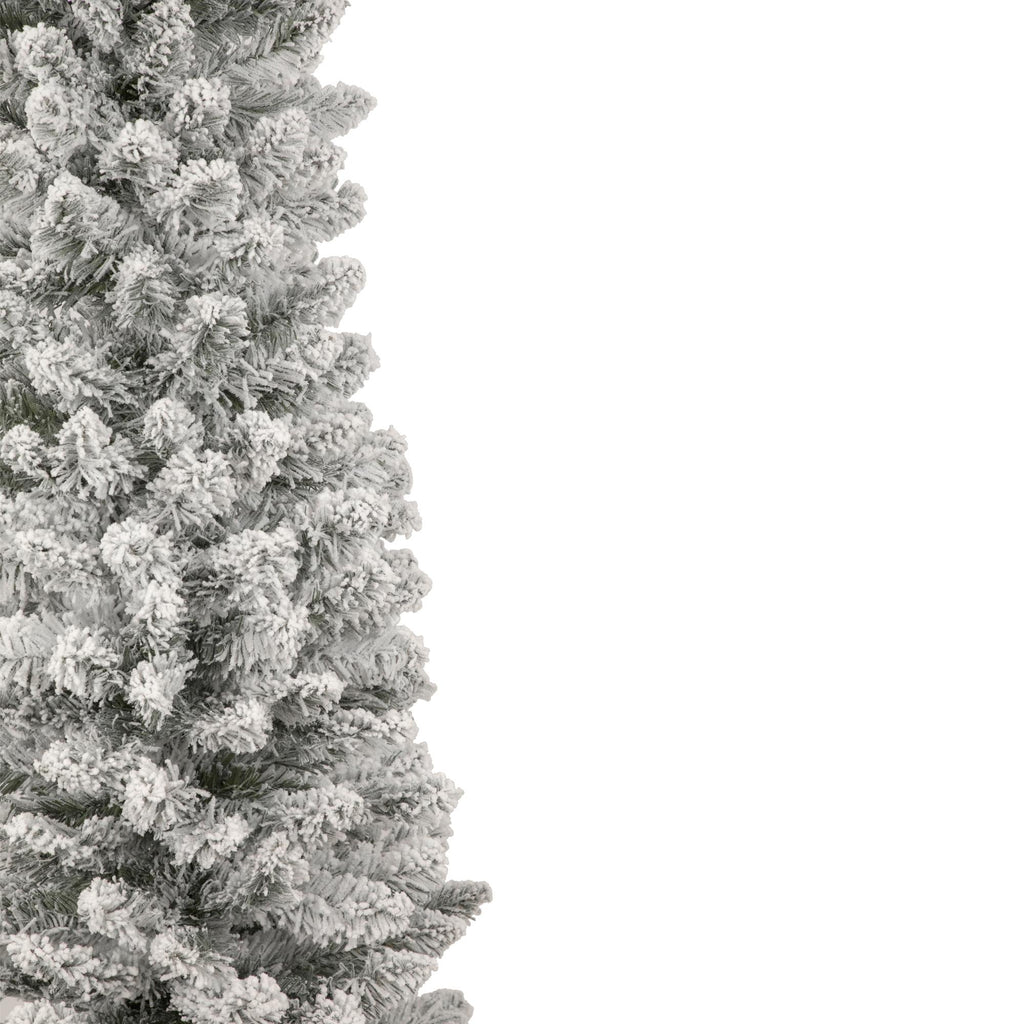 6' Flocked North River Pine Pencil Artificial Christmas Tree, Unlit
