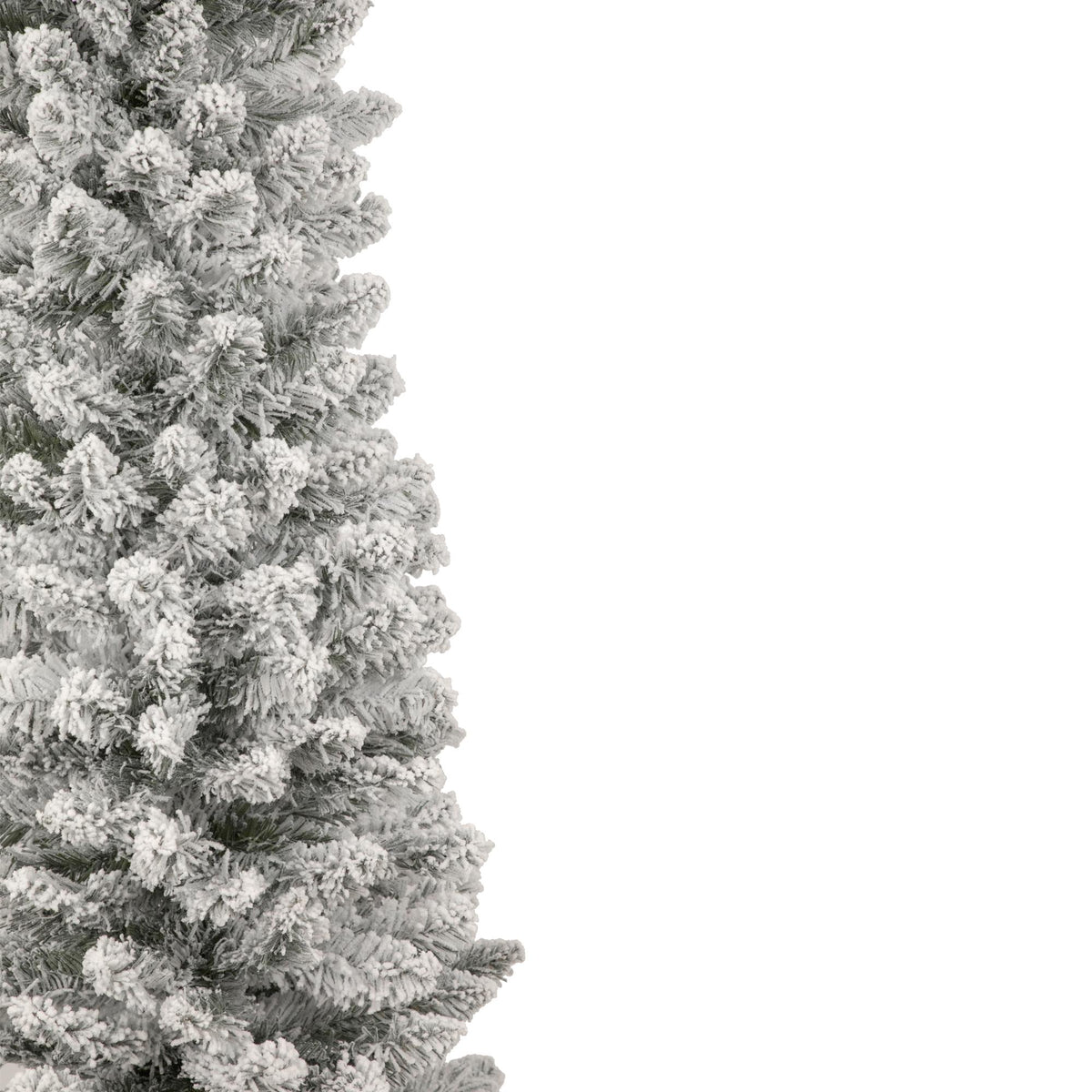 6' Flocked North River Pine Pencil Artificial Christmas Tree, Unlit