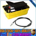 Air Hydraulic Foot Pedal Pump w/10,000PSI Auto Body Frame Machines + Air Hose US