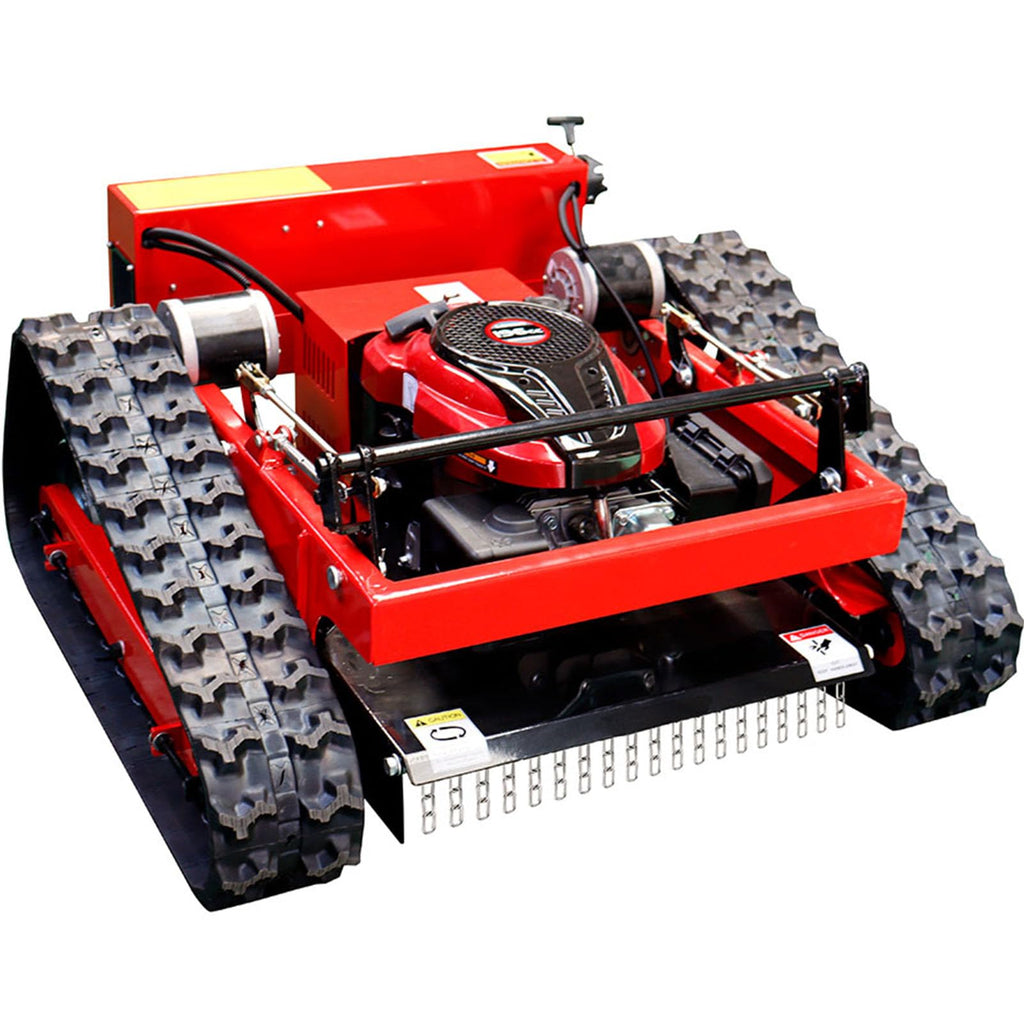 Remote Control Robotic Lawn Mower, Automatic Track Lawn Mower for 45° Slope, Adjustable Cutting Height, All Terrain Grass Cutter Yard Mower USA Stock