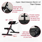 Fitness Hyper Back Extension Bench, Rated 250 LB, Specialty Upper Body Workout GaraGym Bench