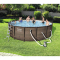 15125 16ft x 48in Power Steel Round Frame Above Ground Pool Set &amp; Pump