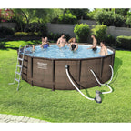 15125 16ft x 48in Power Steel Round Frame Above Ground Pool Set &amp; Pump