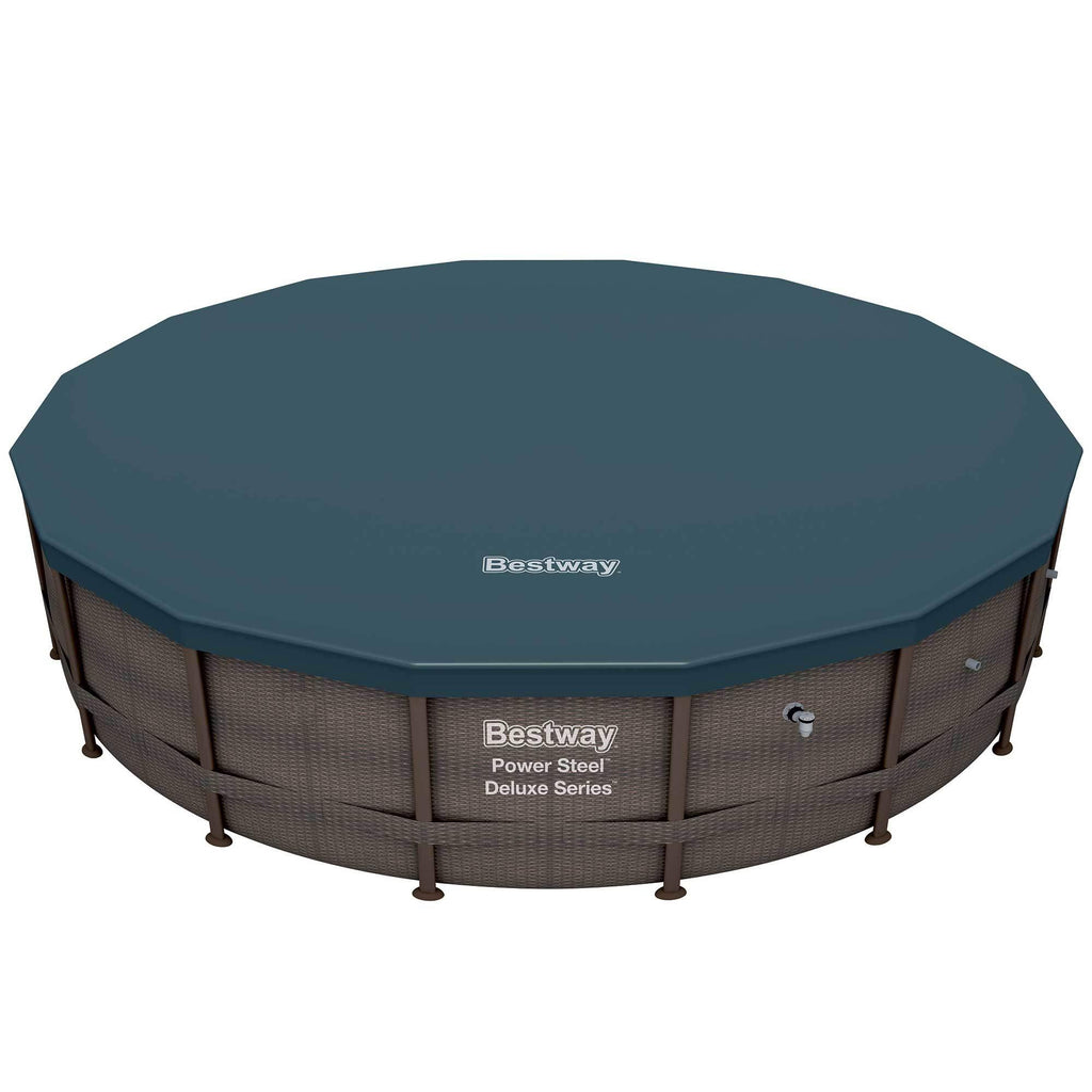 15125 16ft x 48in Power Steel Round Frame Above Ground Pool Set &amp; Pump