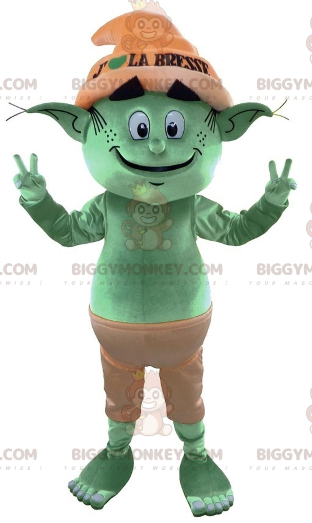 Giant Elf Green Leprechaun BIGGYMONKEYMascot Costume. Fairy BIGGYMONKEYMascot Costume