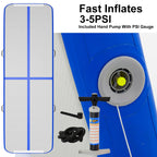 Goplus Inflatable Gymnastics Tumbling Mat Air Track Floor Mats with Pump Home Use Blue