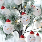 JJKFQ Christmas Tree Decorations Christmas Ornaments Christmas Decorations for Home Year Snowman Lamp Christmas Decor