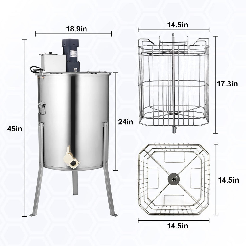 qudeisb honey extractor,4 frame honey extractor electric stainless steel honey extractor equipment,beekeeping extraction apiary centrifuge equipment