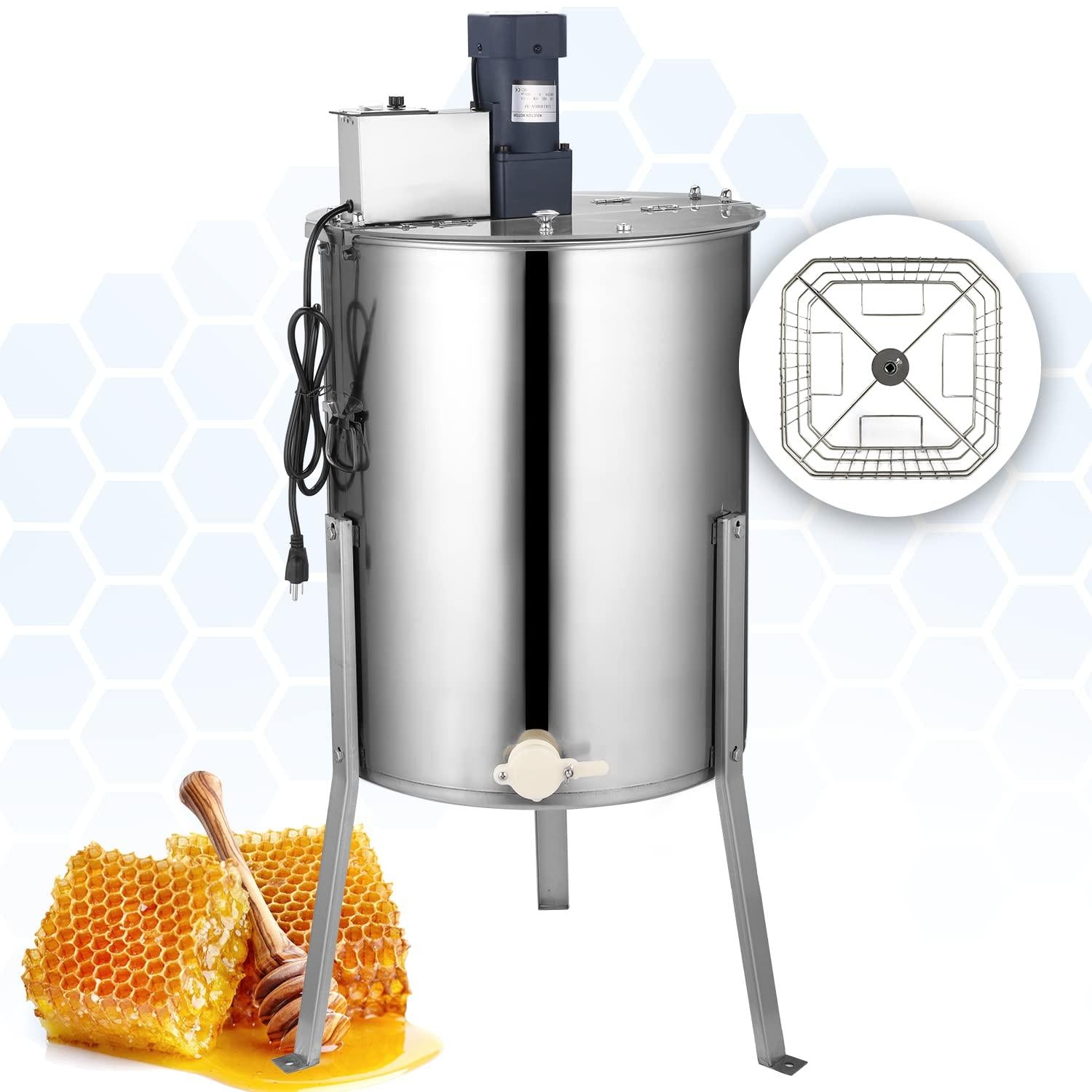 qudeisb honey extractor,4 frame honey extractor electric stainless steel honey extractor equipment,beekeeping extraction apiary centrifuge equipment