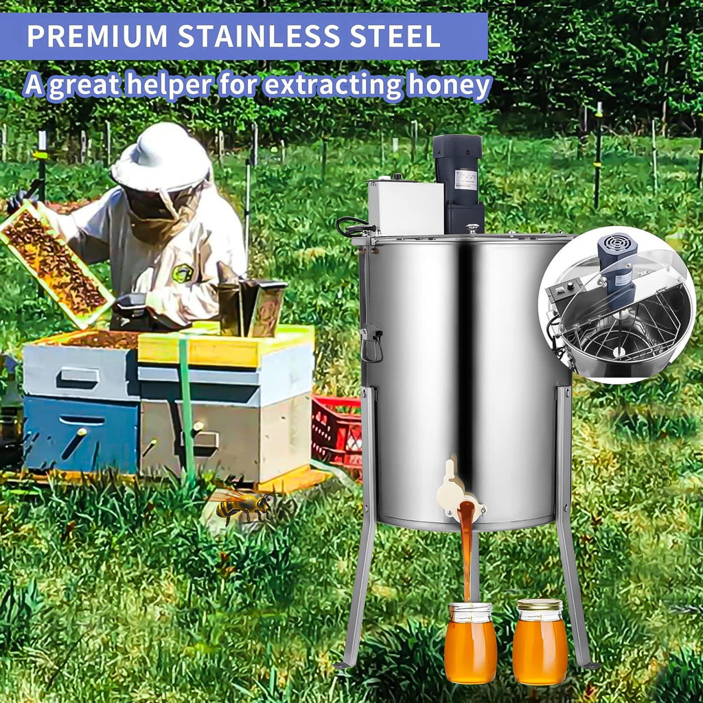 qudeisb honey extractor,4 frame honey extractor electric stainless steel honey extractor equipment,beekeeping extraction apiary centrifuge equipment