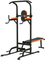 Kicode Power Tower with Bench Pull Up Bar Dip Station, Home Gym Exercise Tower Stand, Strength Training Multi-Function Fitness Equipment